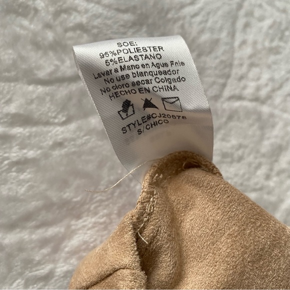 Fashion Nova Faux Suede Lace Up Sleeve Cropped Waist Jacket - Picture 8 of 10